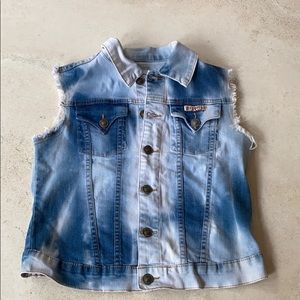 Girl’s Hudson Distressed Jean Vest Size Large EUC